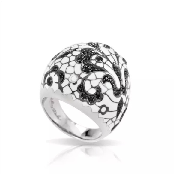Belle Etoile Fleur De Lace White Lace Ring NWOT - Picture 6 of 6